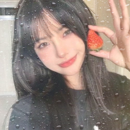 玻璃水珠唯美女生头像图片