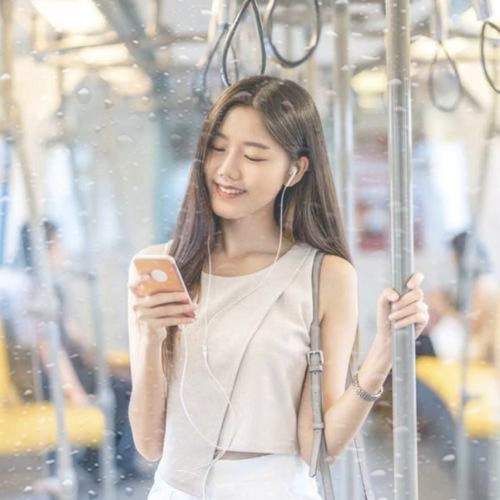 玻璃水珠唯美女生头像图片
