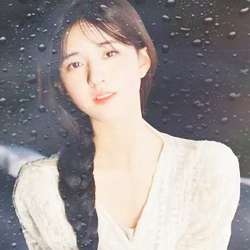 玻璃水珠唯美女生头像图片