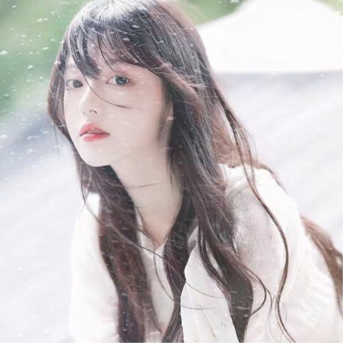 玻璃水珠唯美女生头像图片
