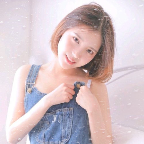 玻璃水珠唯美女生头像图片
