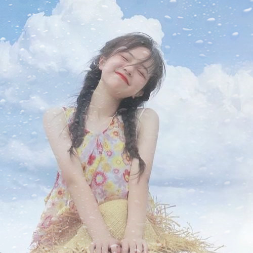 玻璃水珠唯美女生头像图片