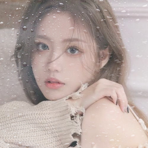玻璃水珠唯美女生头像图片