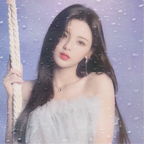 玻璃水珠唯美女生头像图片