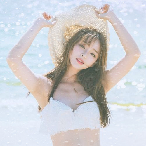 玻璃水珠唯美女生头像图片