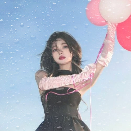玻璃水珠唯美女生头像图片