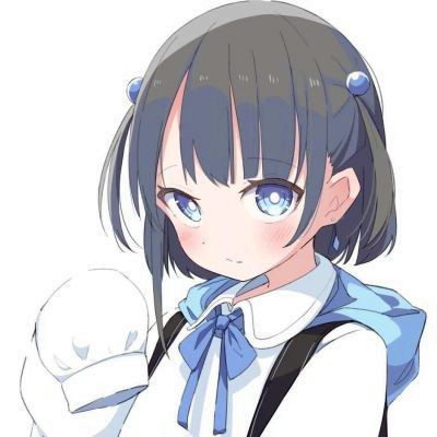 治愈系蓝色风格女生头像图片