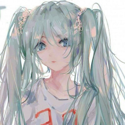 治愈系蓝色风格女生头像图片