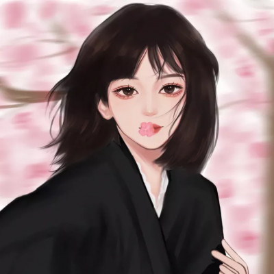 漫画头像女ins高级质感高清图片