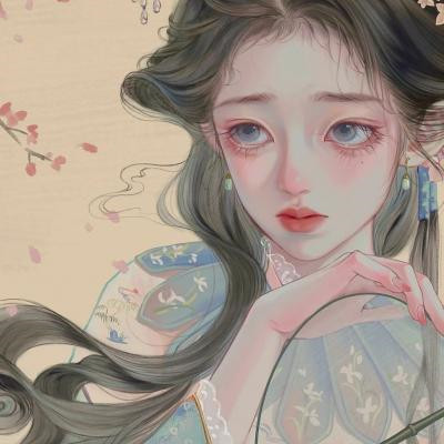 漫画头像女ins高级质感高清图片
