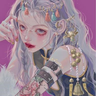 漫画头像女ins高级质感高清图片