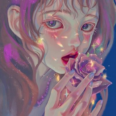 漫画头像女ins高级质感高清图片