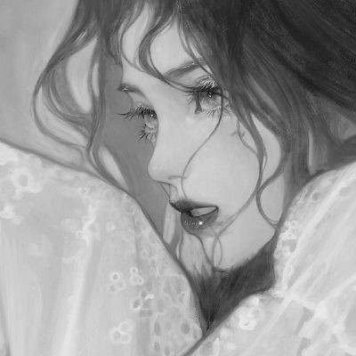女头像ins高级质感黑白动漫