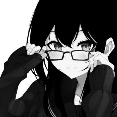 女头像ins高级质感黑白动漫