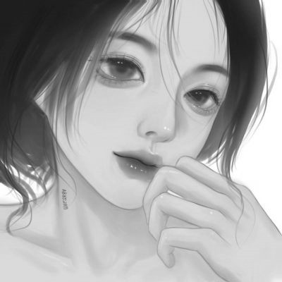 女头像ins高级质感黑白动漫