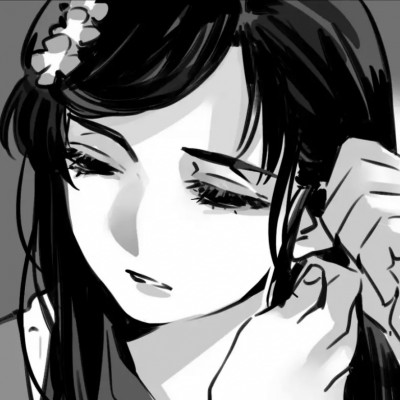 女头像ins高级质感黑白动漫