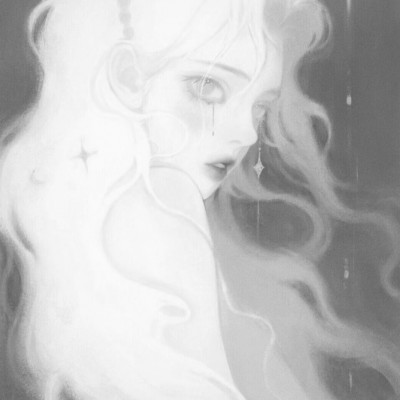 女头像ins高级质感黑白动漫