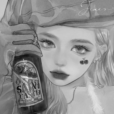 女头像ins高级质感黑白动漫