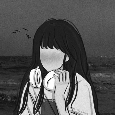 女头像ins高级质感黑白动漫