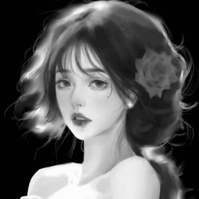 女头像ins高级质感黑白动漫
