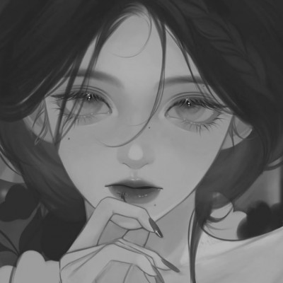 女头像ins高级质感黑白动漫