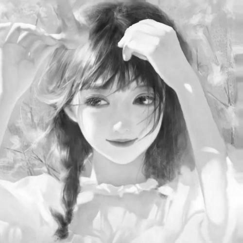 头像黑白图片2025最火爆女生伤感