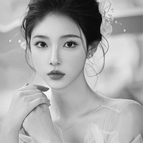 头像黑白图片2025最火爆女生伤感