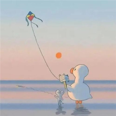 男生安慰自己的插画图片头像