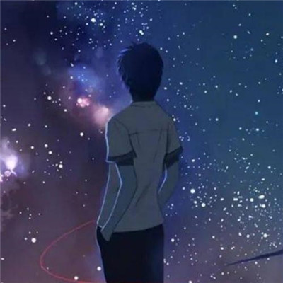 男生安慰自己的插画图片头像