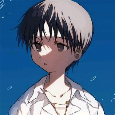 男生安慰自己的插画图片头像