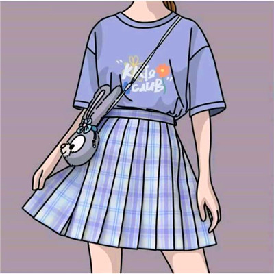JK漫画女生头像图片