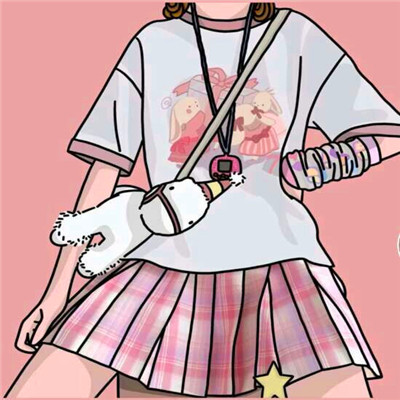 JK漫画女生头像图片