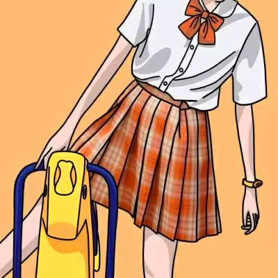 JK漫画女生头像图片