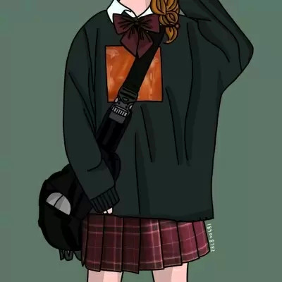 JK漫画女生头像图片