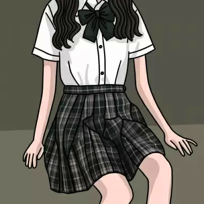 JK漫画女生头像图片