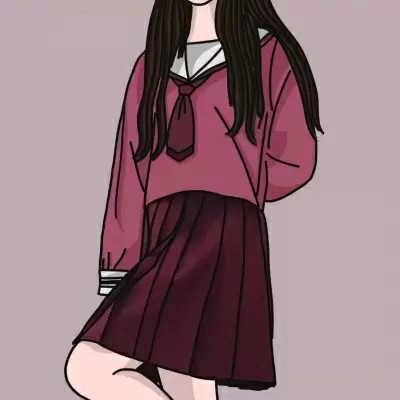 JK漫画女生头像图片