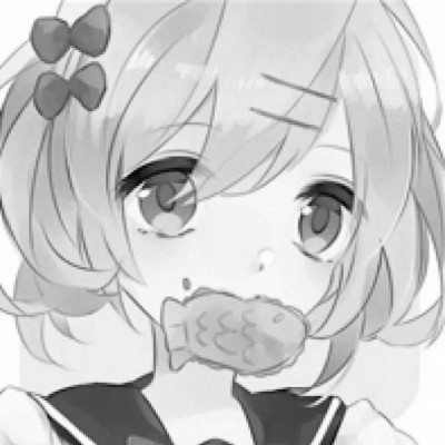 JK漫画黑白女生头像图片