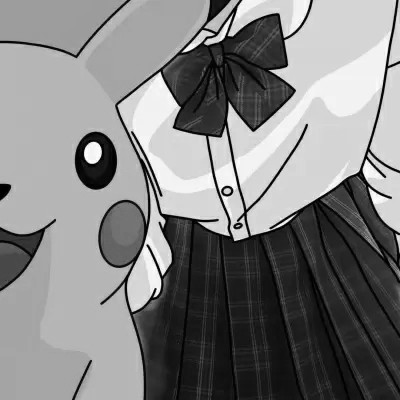 JK漫画黑白女生头像图片