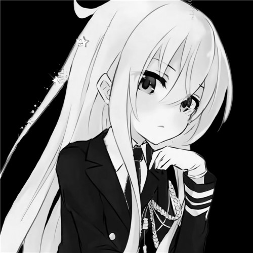 少女心可爱爆棚的头像动漫黑白图片
