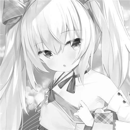 少女心可爱爆棚的头像动漫黑白图片