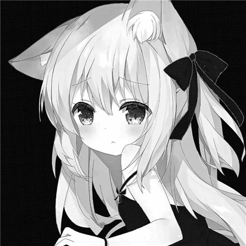 少女心可爱爆棚的头像动漫黑白图片