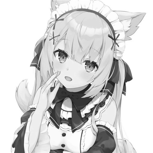 少女心可爱爆棚的头像动漫黑白图片