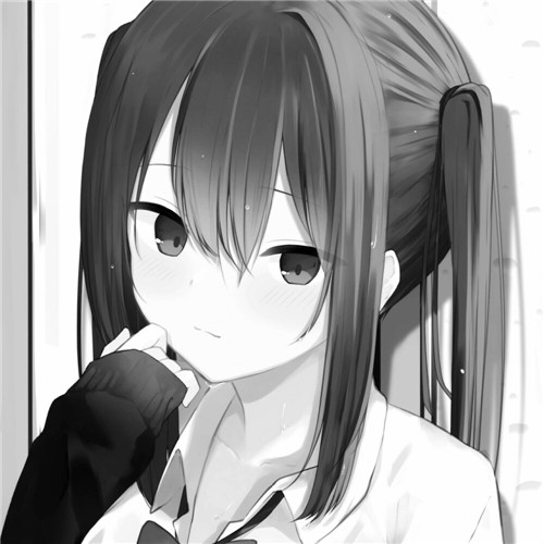 少女心可爱爆棚的头像动漫黑白图片
