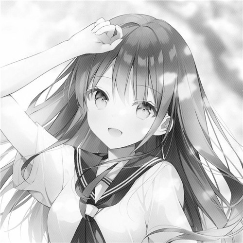 少女心可爱爆棚的头像动漫黑白图片