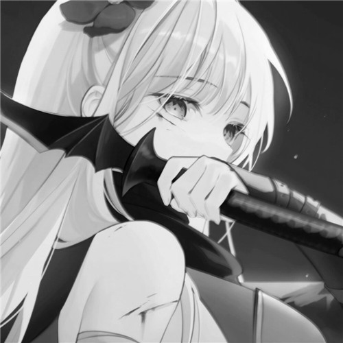 少女心可爱爆棚的头像动漫黑白图片