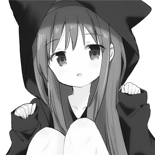 少女心可爱爆棚的头像动漫黑白图片