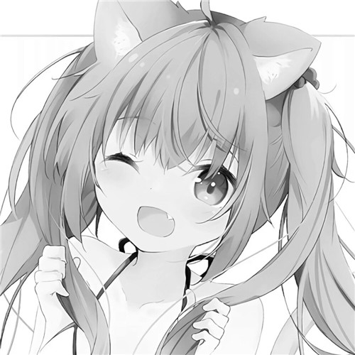 少女心可爱爆棚的头像动漫黑白图片