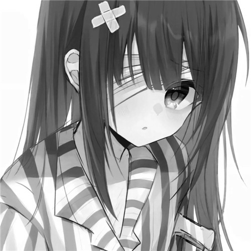 少女心可爱爆棚的头像动漫黑白图片