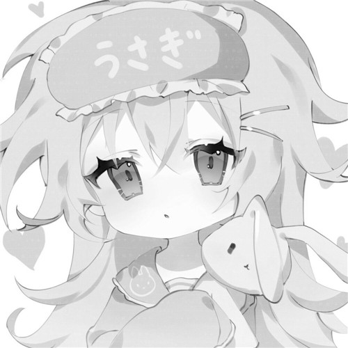 少女心可爱爆棚的头像动漫黑白图片