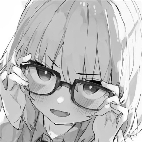 少女心可爱爆棚的头像动漫黑白图片